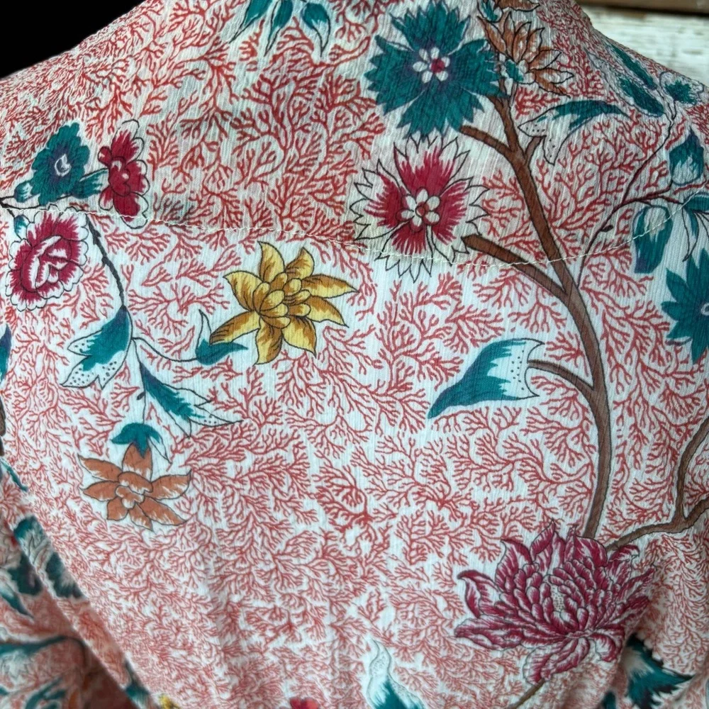 Maeve Floral Long Sleeve Kimono/Wrap Dress Size XL - Picture 6 of 6